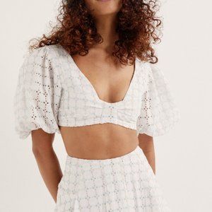 NWT For Love & Lemons Denise Crop Top